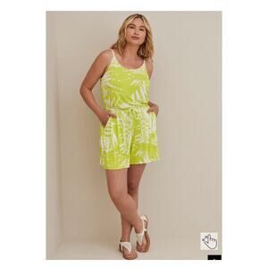 Torrid Super Soft Lime Leaf Romper Sz.1 NWT